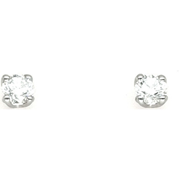 Boucles oreilles Brillaxis  Puces diamants  or blanc 18 carats  0.20 ct - Brillaxis