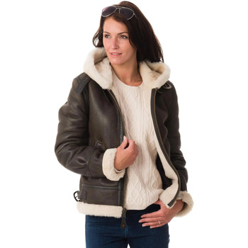 Veste Schott  LCW1257H DARK BROWN - Schott