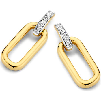 Boucles oreilles Brillaxis  Boucles d'oreilles  or diamants motif ovale - Brillaxis