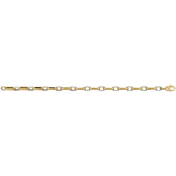 Bracelets Brillaxis  Bracelet  mailles ovales or jaune et blanc - Brillaxis