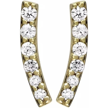 Boucles oreilles Brillaxis  Boucles d'oreilles virgule diamants - Brillaxis