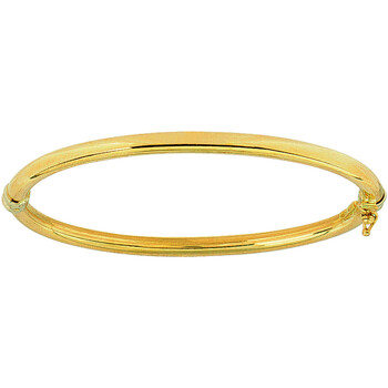 Bracelets Brillaxis  Bracelet jonc ovale or jaune 375/1000 - Brillaxis