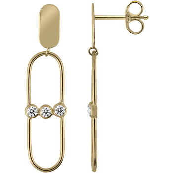 Boucles oreilles Brillaxis  Boucles d'oreilles  motif ovale trilogy - Brillaxis