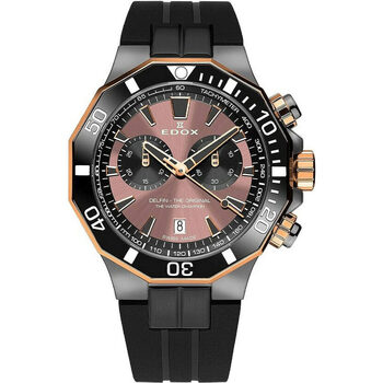 Montre Edox  10112-357GRNCA-BRNR, Quartz, 43mm, 20ATM