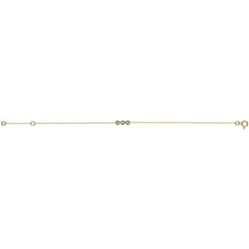Bracelets Brillaxis  Bracelet  trilogie diamant or jaune - Brillaxis