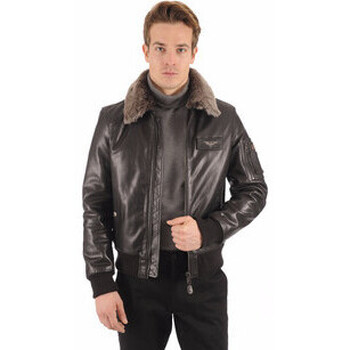 Blouson Redskins  Blouson pilote cuir Texaco noir-029512 - Redskins