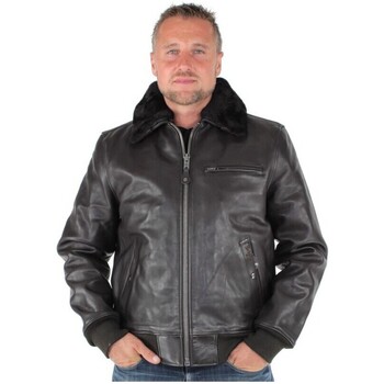 Blouson Schott  Blouson  en cuir ref 25769 Marron foncé - Schott