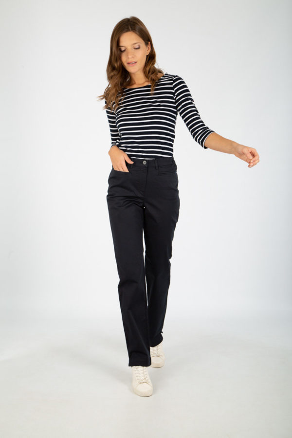 ARMOR-LUX Pantalon "Trimaran" - coton Femme Rich Navy 4XL - 50