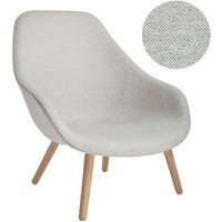 About A Lounge Chair High AAL 92 - Hallingdal 110- beige / gris clair - chêne savonné - Hay
