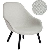 About A Lounge Chair High AAL 92 - Hallingdal 110- beige / gris clair - vernis à base d'eau noir - Hay