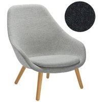 About A Lounge Chair High AAL 92 – vernis à base d’eau – Hallingdal 180 – noir moucheté – Hay