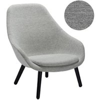 About A Lounge Chair High AAL 92 – vernis à base d’eau noir – Remix 133 – gris – Hay