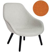 About A Lounge Chair High AAL 92 - vernis à base d'eau noir - Remix 543 - orange - Hay