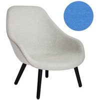 About A Lounge Chair High AAL 92 - vernis à base d'eau noir - Remix 743 - bleu - Hay