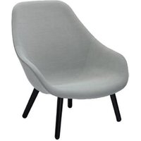 About A Lounge Chair High AAL 92 - vernis à base d'eau noir - Steelcut Trio 133 - gris clair - Hay