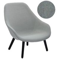 About A Lounge Chair High AAL 92 – vernis à base d’eau noir – Steelcut Trio 153 – gris clair – Hay