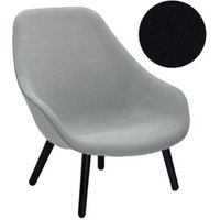 About A Lounge Chair High AAL 92 - vernis à base d'eau noir - Steelcut Trio 195 - noir - Hay