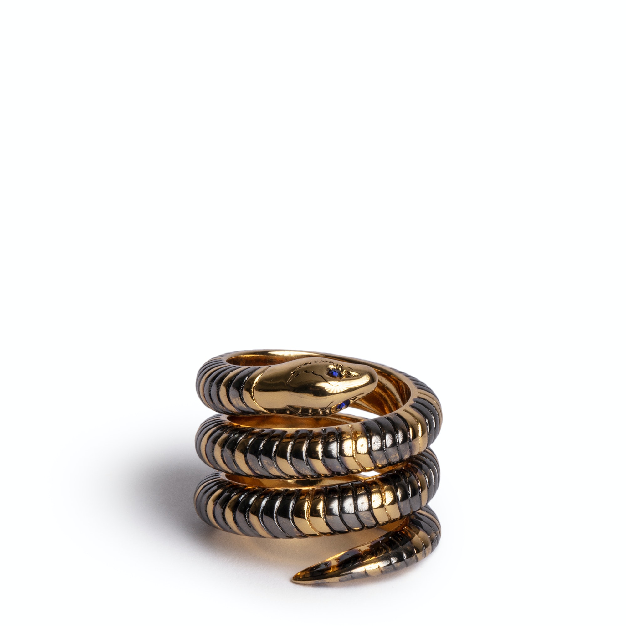 Bague Double Snake Shiny Gold - Taille 2 - Femme