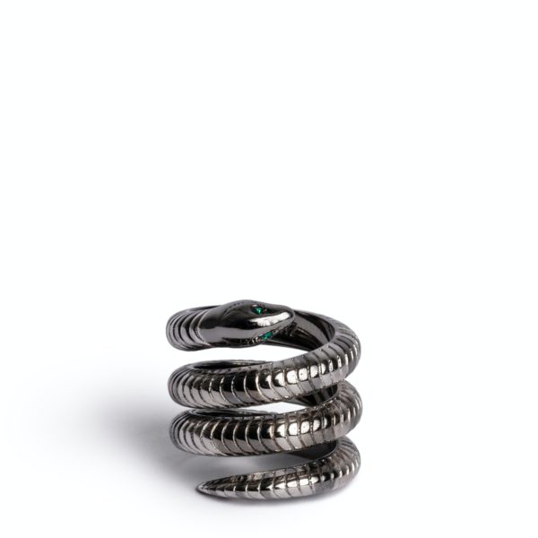 Bague Double Snake Shiny Silver – Taille 2 – Femme – Zadig & Voltaire
