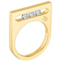 Bague Funambule – 3 diamants – poids total 0,25ct approx. – or 18kt – La Brune & La Blonde