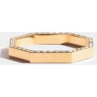 Bague Octogone simple pavée 01 – JEM