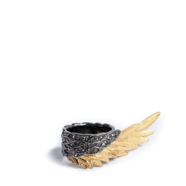Bague Rock Feather Spread Your Wings Old Gold - Taille 1 - Femme