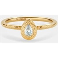 Bague Talisman diamant taille poire en or jaune – De Beers Jewellers