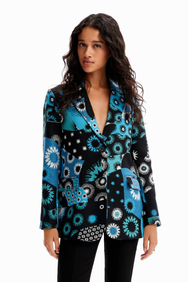 Blazer jacquard patchwork Desigual