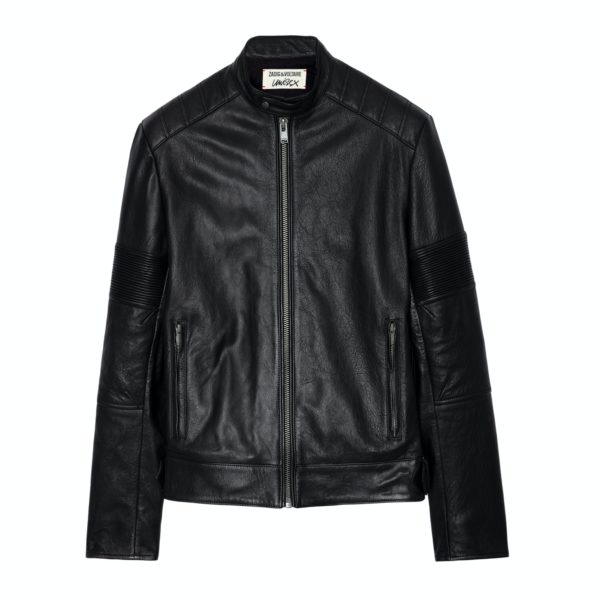 Blouson Lean Cuir Anthracite - Taille S - Homme