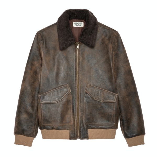 Blouson Mate Cuir Chesnut – Taille L – Homme – Zadig & Voltaire