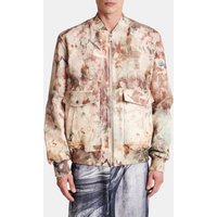 Blouson bomber en cuir imprimé Pastel - Balmain