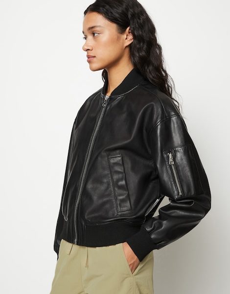 Blouson en cuir relaxed - Marc O'Polo