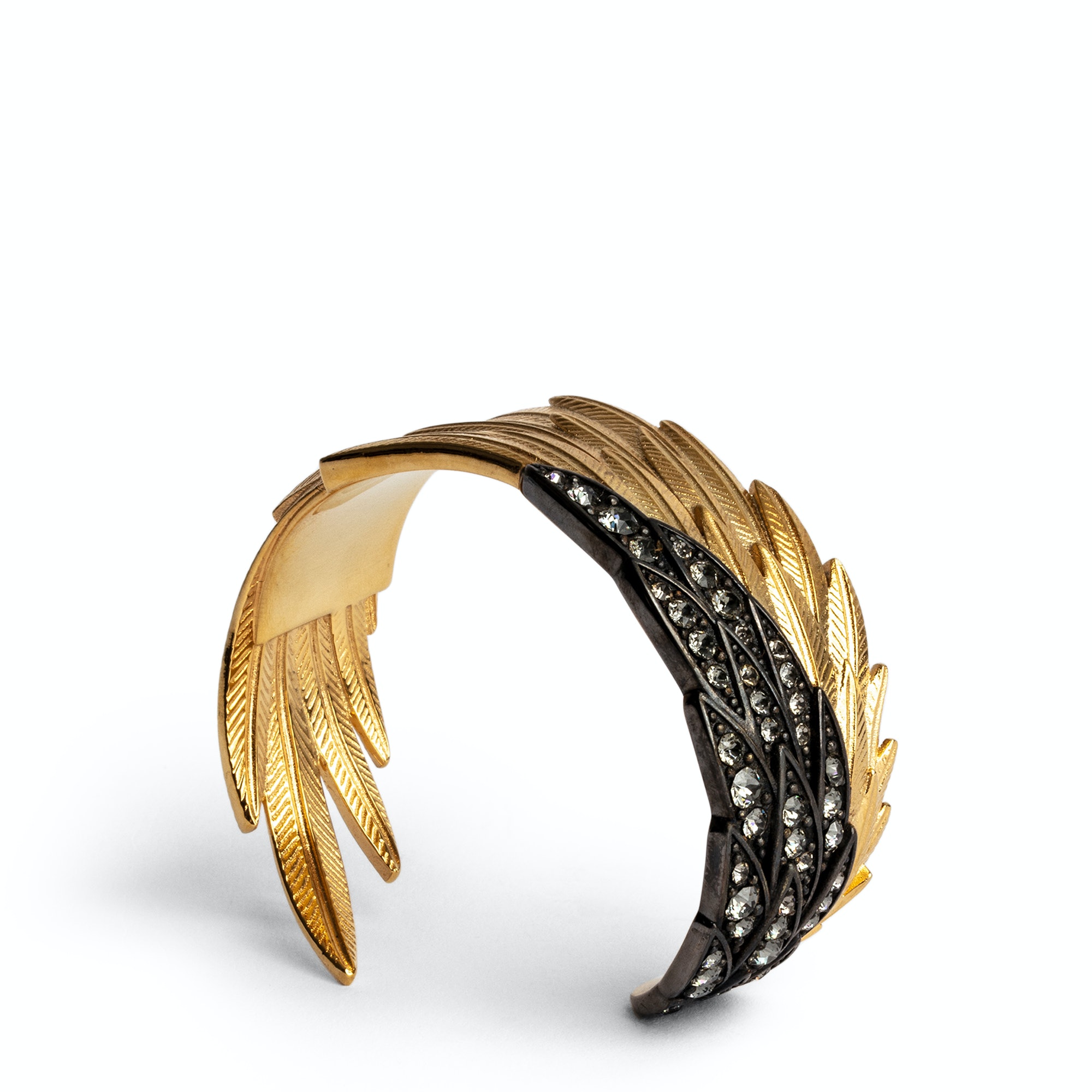 Bracelet Rock Feather Spread Your Wings Old Gold - Taille 2 - Femme
