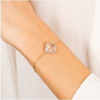 Bracelet en or jaune trèfle améthyste rose et diamants – Morganne Bello