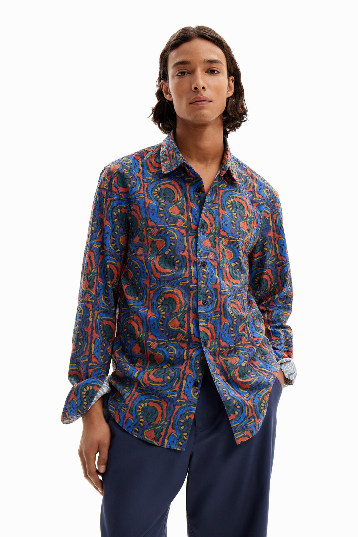 Chemise brodée arty Desigual