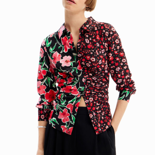 Chemise froncée fleurs – Desigual