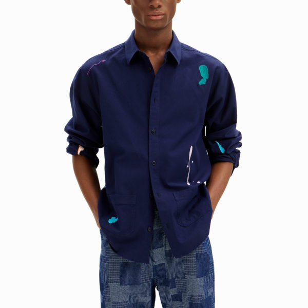 Chemise lin patchs – Desigual