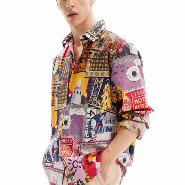 Chemise popeline patchwork – Desigual