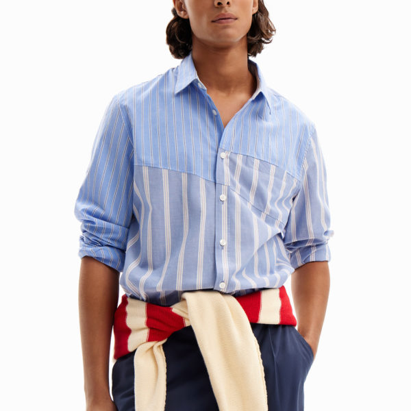 Chemise rayures patchwork – Desigual
