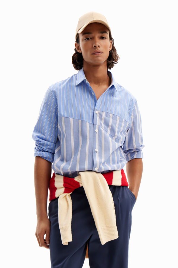 Chemise rayures patchwork Desigual