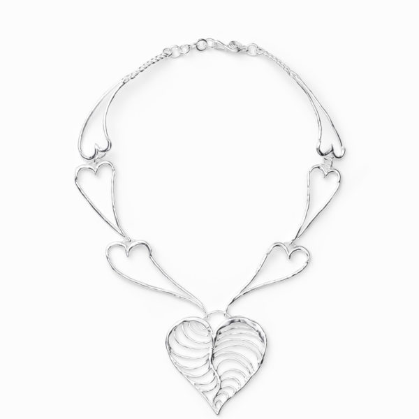 Collier cœurs plaqué argent Zalio – Desigual