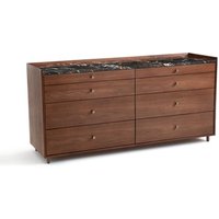 Commode double noyer et marbre