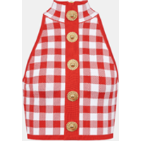 Débardeur en fine maille vichy - Balmain
