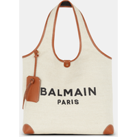 Grocery Bag B-army en toile et cuir – Balmain