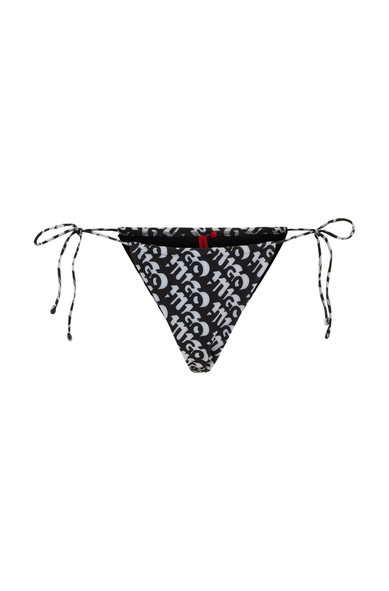 Hugo Boss Bas de bikini avec liens à nouer sur le côté et logo imprimé répété