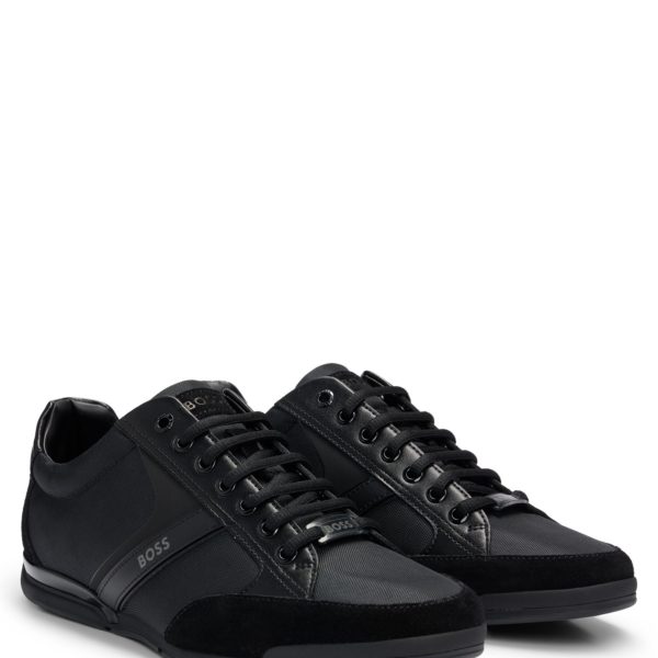 Hugo Boss Baskets en mélange de matières avec similicuir et cuir suédé