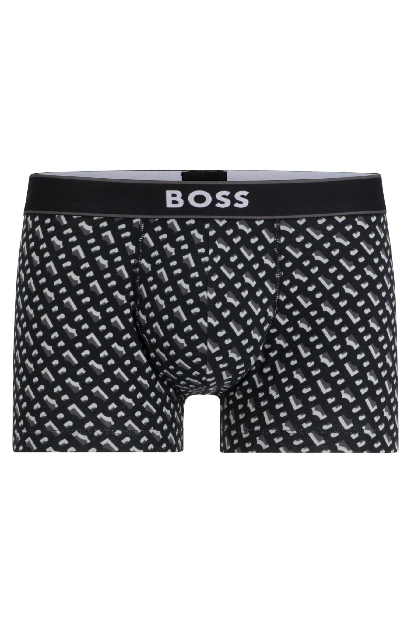 Hugo Boss Boxer court coupe Regular Rise en coton stretch avec imprimé de la saison