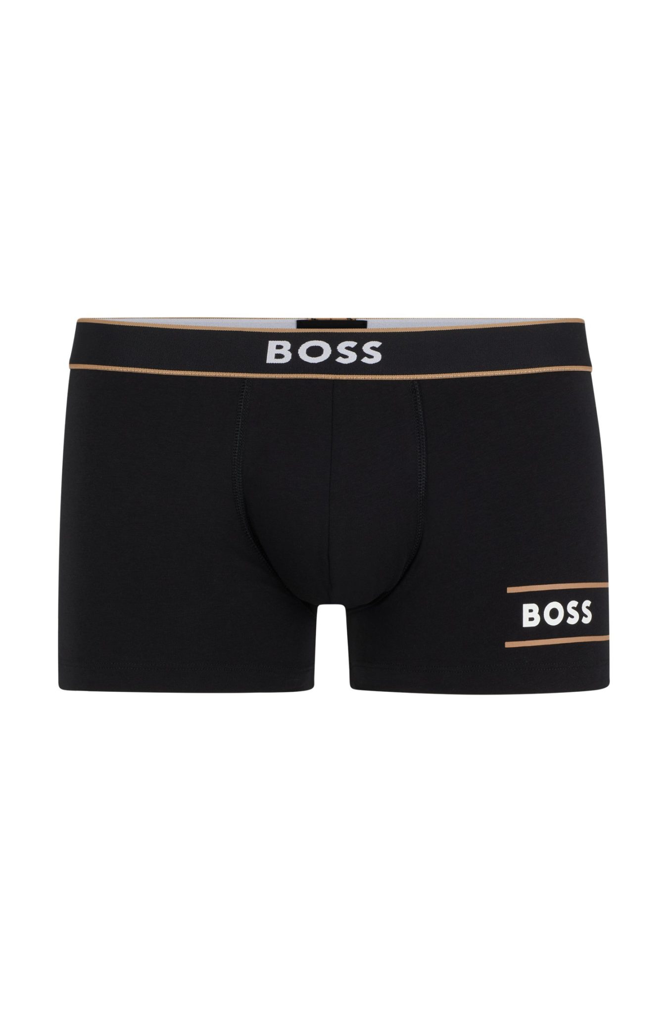Hugo Boss Boxer court en coton stretch avec rayures et logos