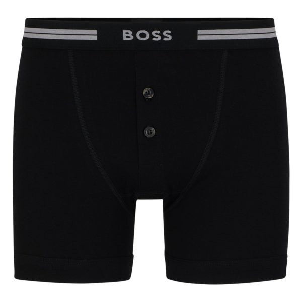 Boxer long en maille de coton avec taille logotée – Hugo Boss