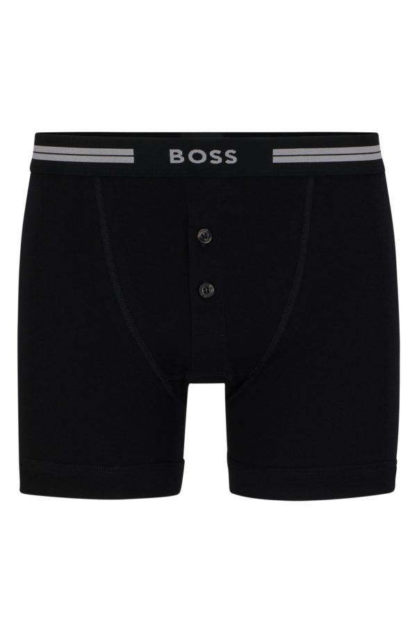 Hugo Boss Boxer court en coton côtelé avec taille logotée